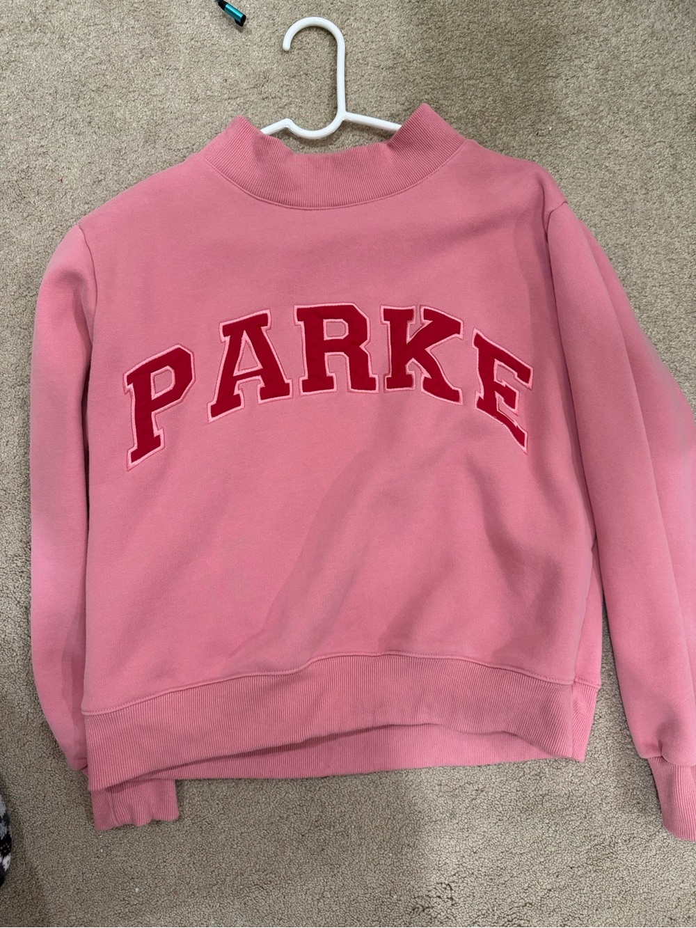 Parke Pink Crewneck Sweatshirt Jacket